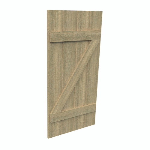 24 inch by 26 inch Board and Batten Shutter with 4-Board, Z-Batten